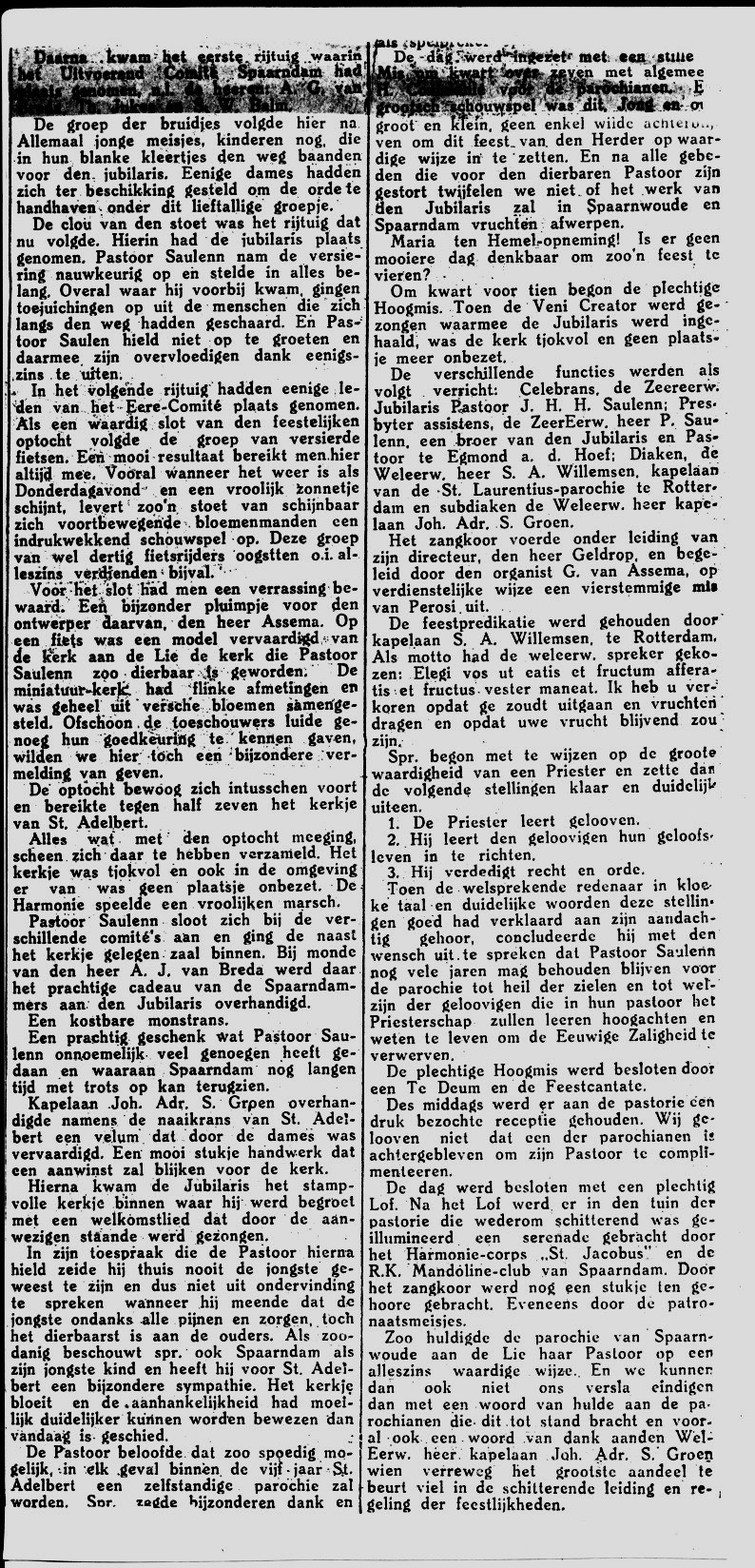 19240815 Het zilveren priesterfeest van Pastoor Saulenn te Spaarnwoude a.d. Lie 3